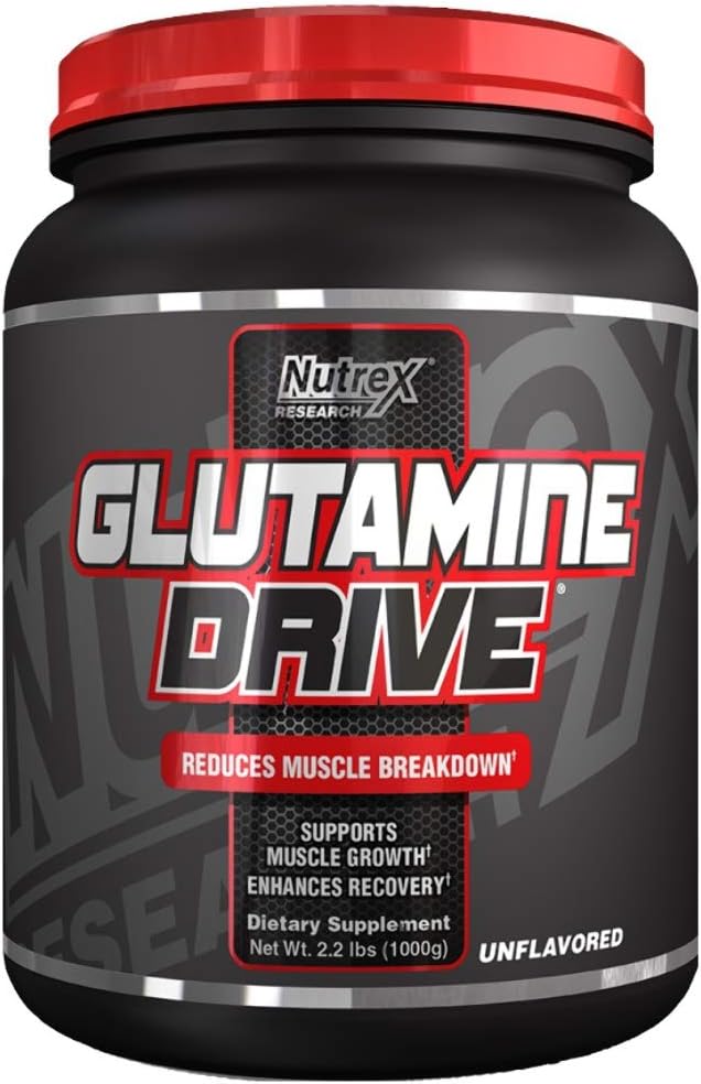 Nutrex Research L-Glutamine Powder - 200 Servings - Pure Unflavored, Non-GMO & Gluten Free