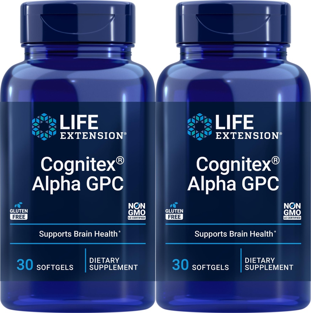 Life Extension Cognac Alpha GPC, 30 Softgels (pakke med 2)