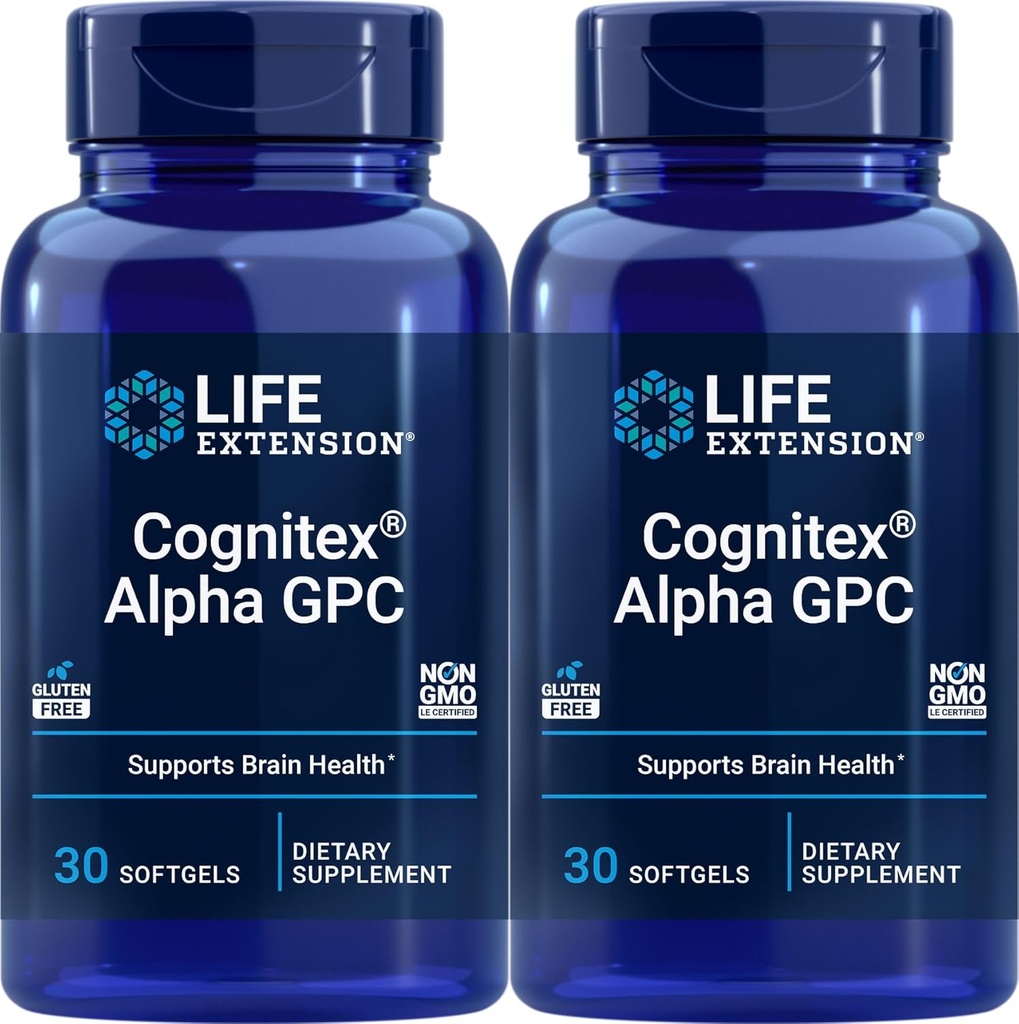 Life Extension Cognac Alpha GPC, 30 Softgels (pakke med 2)