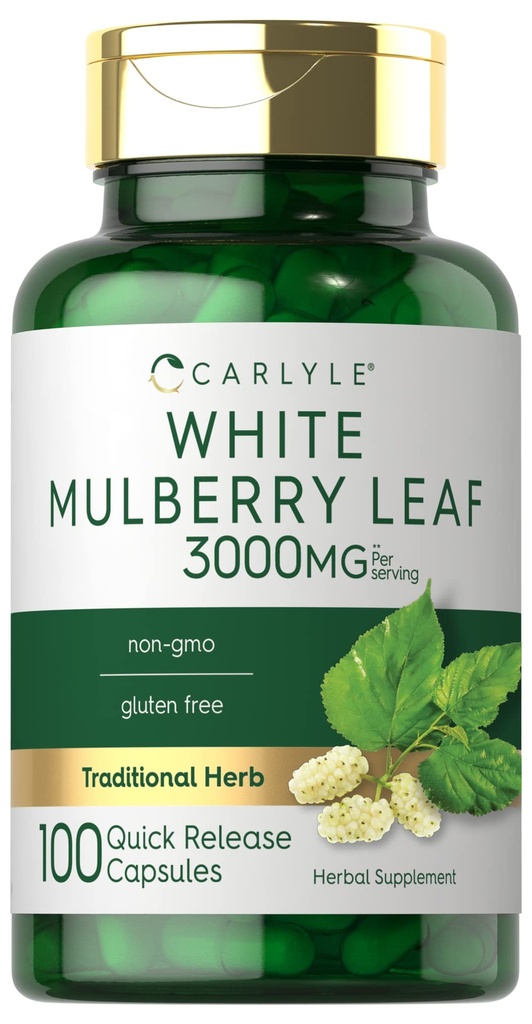 Carlyle Mulberry Leaf Extract | 100 Capsules | Non-GMO and Gluten Free Herbal Supplement