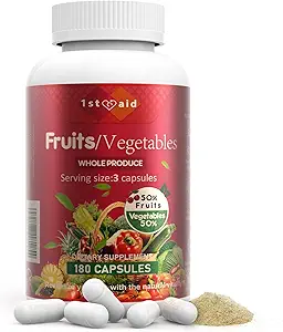 Første støtte Frugt - Veggies Supplement- Capsules Home- Essential Dietary - Supplements - 180Tæl hele fødevarer frugt grøntsager blandet kosttilskud til voksne