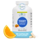 Core Med Science Liposomal Vitamin C 1000mg, 60 kapsler - Non-GMO Natural Liposomal Vitamin C tillæg, der fremmer sund hud - immunsystemet Booster for voksne, understøtter kollagen dannelse