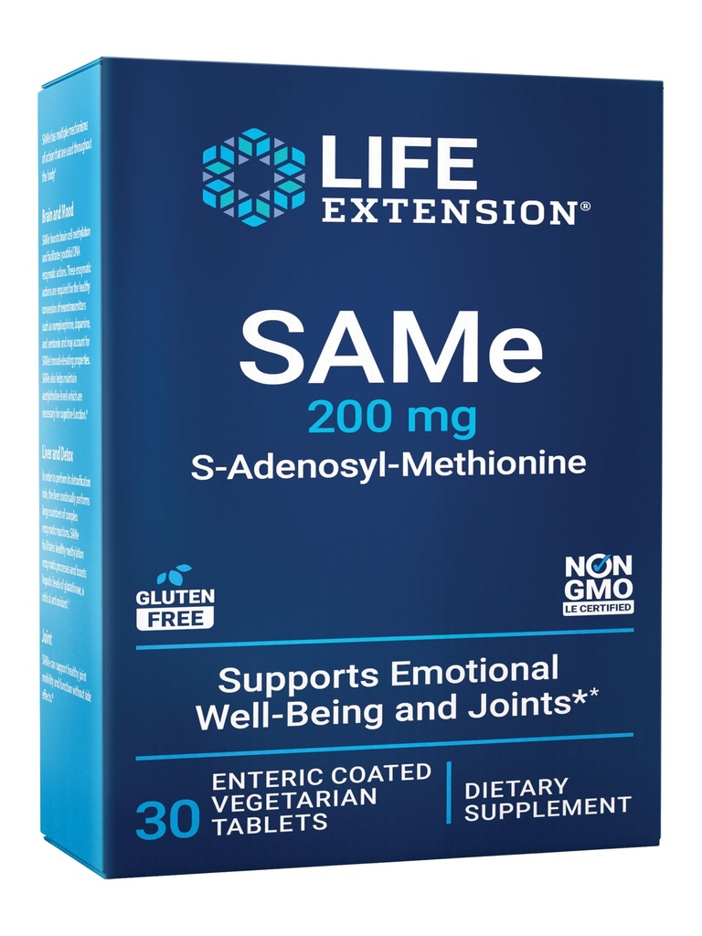 Life Extension Samme, Mood, Joint & Liver Support, Glutenfri, Non- GMO, Vegetar, 30 tabletter