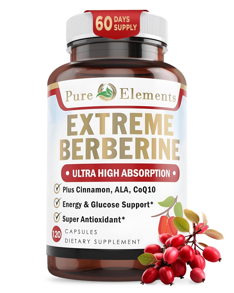 Ekstrem berberine Plus med ALA, Coq10, gurkemeje, kanel, bitter melon, banaba Leaf, koreansk Panax, Royal Jelly, og andre 21 urter for sundt blodsukker og samlet sundhed og immunitet