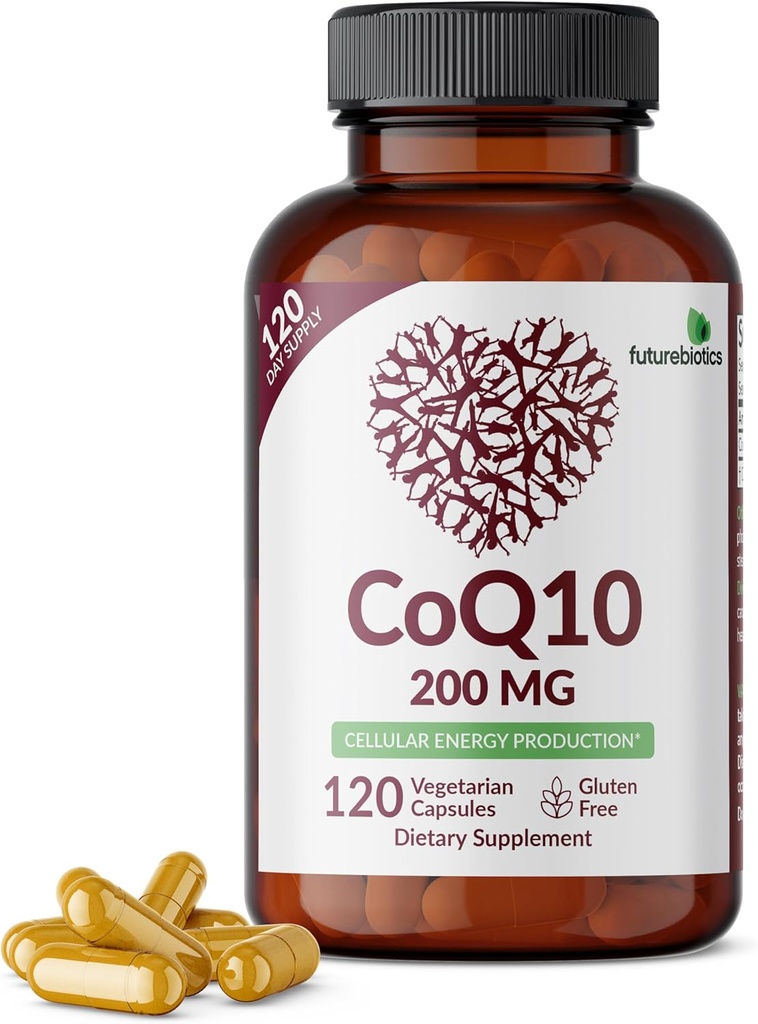 Fremurebiotika CoQ10 200 MG Cellular Energy Production, 120 Vegetariske Kapsler