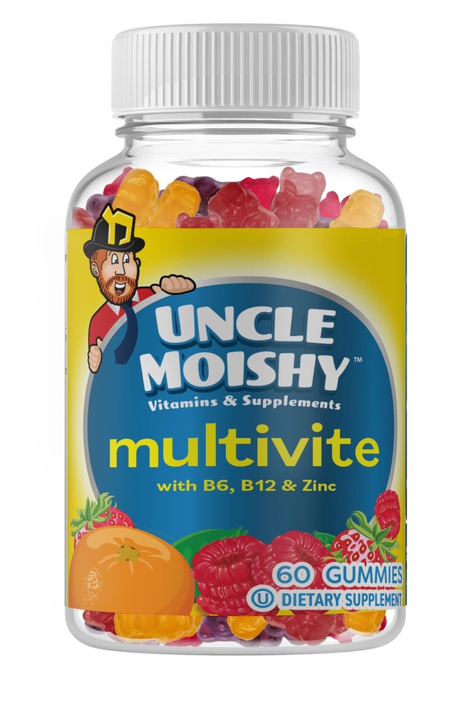 AEE SIXNE Onkel Moishy Kosher Childrens Multi- Vitamin Mineral Jellies med Cholin 60 Jellies