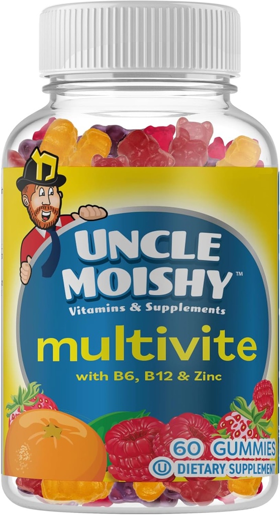 AEE SIXNE Onkel Moishy Kosher Childrens Multi- Vitamin Mineral Jellies med Cholin 60 Jellies