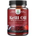Krill Omega 3 Fish Oil Softgel - Koncentreret Krill EPA & DHA Fish Oil Omega 3 supplement til kvinder & mænd for immunforsvar, sund hjerne & hjerte sundhed - Burpless Fede Acid Supplement - 30 Tæl