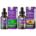 Bundle of Potent Liquid Kava Kava Drops Supplement med Kavalactoner for bedre søvn og USDA Organic Ashwagandha Liquid Drops - Ashwagandha Root Extract for Stress og Mood Support til voksne