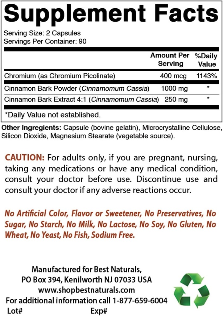 Cinnamon 1000 mg & TUDCA 250 mg