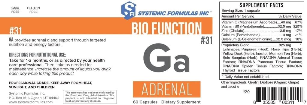 Systemiske formler: # 31 - Ga - Adrenal