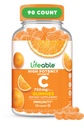 Levende C-vitamin Gummier til voksne • 124; 750mg • 124; Great Tasting Orange Flavor • VIT C • 124; Vegan Non GMO • C • Chewable • 124; for immunforsvar • 124; 90 Gummier