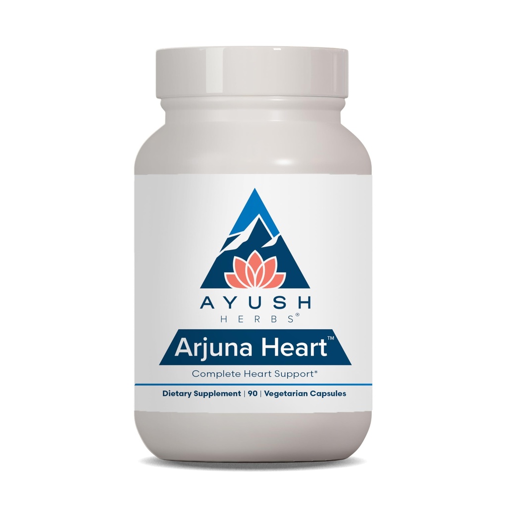 Ayush Urter Arjuna Heart, Urtetilskud til hjertestøtte, Hjertebeskyttelseskapsler til mænd og kvinder, 90 Vegetariske kapsler