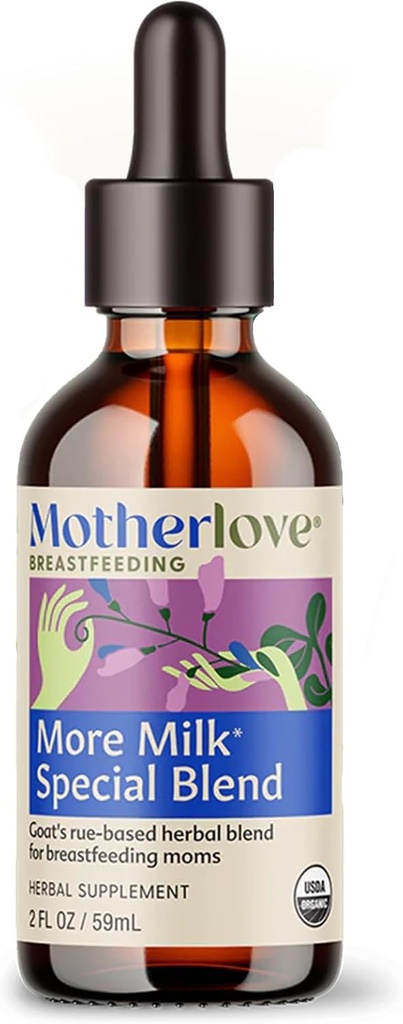 Motherlove More Milk Special Blend (2 Ounce Tincture) Urte Amning Supplement w / Goat 's Rue to Build Breast Tissue & Support Breast Milk Supply - USDA Certified Organic, Vegan, Kosher, Soy- Free