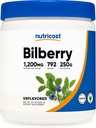 Nutricost Bilberry Powder 250 Grams - Gluten Free and Non- GMO
