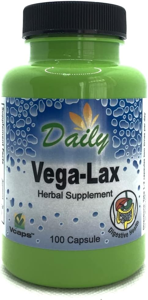 Daily Manufacturing Vega- Lax ™ (Cascara Sagrada Bark, Senna Leaf, Glucomannan & Dehydrated Aloe Vera Gel)
