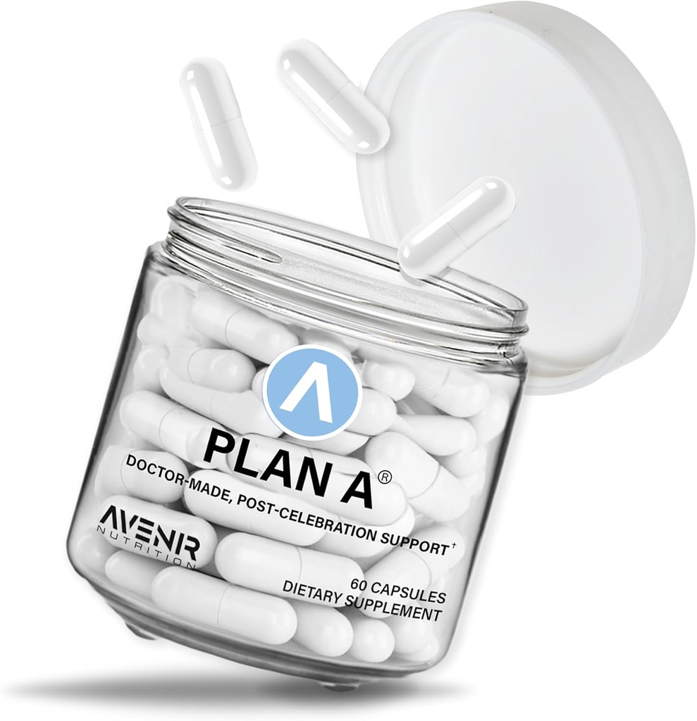 Plan A - Post- Celebration Relief & Morning Gendanne, Dehydrering & Hovedpine Support - Dihydromyricetin DHM & L Cysteine - 45 kapsler