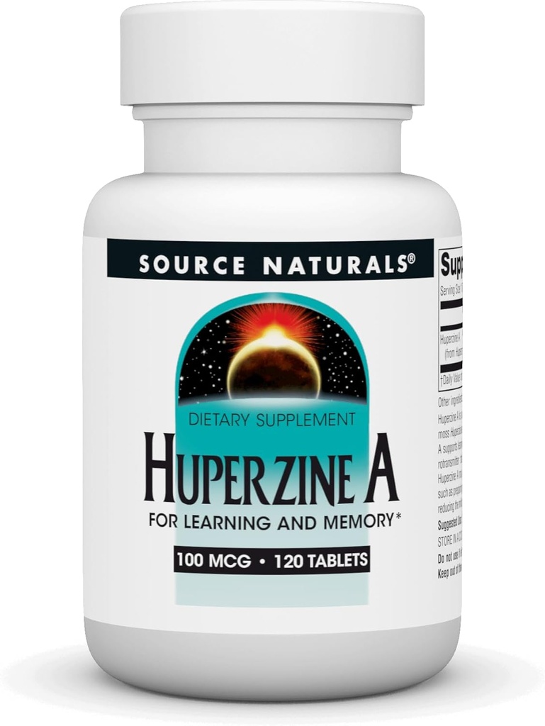 Source Naturals Huperzine A, for Learning and Memory *, 100mcg - 120 tabletter