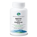 Jordens Splendor Biotin 10.000 mcg + Keratin 25mg, fremmer sundt hår, stærke negle og hud støtte, 60- dag forsyning