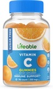 Lifeable Sugar Free Vitamin C - 250 mg - Great Tasting Natural Flavor Gummy Supplement - Vegetarisk GMO- Free Chewable Vitaminer - for immunforsvar - for voksne - 90 Gummies