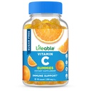 Lifeable Sugar Free Vitamin C - 250 mg - Great Tasting Natural Flavor Gummy Supplement - Vegetarisk GMO- Free Chewable Vitaminer - for immunforsvar - for voksne - 90 Gummies