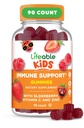 Livbare Kids immunstøtte Gumier 124; Elderberry Vitamin C og Zink124; Great Tasting Immunsupport Supplement Elderberry Gummier til børn