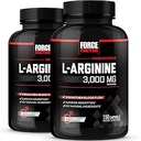 Force Factor L-Arginine, Nitric Oxide Supplement with BioPerine to Help Build Muscle & Support Stronger Blood Flow, Circulation, Nutrient Delivery, & Pumps, L-Arginine 3000mg, 150 Count (Pack of 2)