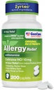 GenCare - Cetirizine HCL 10 mg (200 kapsler) - 24 timers Allergi Relief piller - Non Drowsy Generisk OTC Allergi Medicin - Antihistamin Medicin til nysen, Runny Næse & Itchy Eyes - Generisk Zyrtec