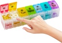 Stor pilleorganizer 7 Dag med Spring- Open Designet - Ugentlig pilleorganizer 2 gange om dagen med AM PM Big Compartments Pill Box for Supplements Pill Container Holder for Vitaminer Medicine Organizer