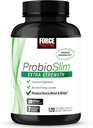 FORCE FACTOR ProbioSlim ekstra styrke Probiotika for kvinder og mænd med 30 Millioner CFU 'er af Probiotika for fordøjelsessygdomme, Bloating Relief, og Gut Sundhed, med Prebiotic Fiber, 120 Kapsler