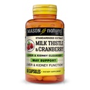MASON NATURAL Milk Thistle / Cranberry Lever & Nyre Cleanser - Understøtter sund lever & Nyre funktion, Rengøring og Detox, 60 kapsler