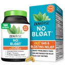 Zenwise Health No Bloat fordøjelsesenzymer til Gut Health, Gas & Bloating Relief - Multi Enzymes fordøjelse tillæg med probiotika, Ingefær, gurkemeje Mælkebøtte & Lactase - Mænd og kvinder - 160 Greve