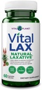 Vital Planet - Vital Lax Natural Laxative Cleanse supplement til lejlighedsvis obstipation, med Magnesium Hydroxid, Slippery Elm, Aloe, og Triphala til støtte af tarmregulering 60 kapsler