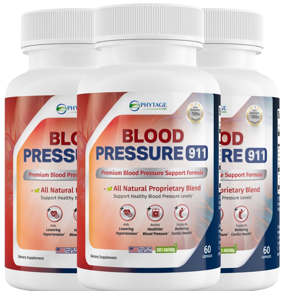 Blodtryk 911 Premium supplement - BP Support Pills. 3 stk.
