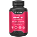 Naturalis Vegan Prenatal med fuld Specrum Omega-3 Myint 124; Algae DHA, EPA, DPA, Vitamin D3 & Active Foly L 5- MTHF - 124; Vegan Society Certified, Sustainable Sourced, Non- GMO & Soy Free