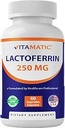 Vitamatic Lactoferrin 250mg – 60 Vegetable Capsules Promotes Healthy Immune Function*