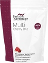 Bariatric Advantage Multi Chewy Bite - Soft Chew Multivitamin til Bariatric Kirurgi Patienter - Chewable Multivitamin med folinsyre, Vitamin D3 & mere - Jordbær Watermelon Flavor - 60 Greve