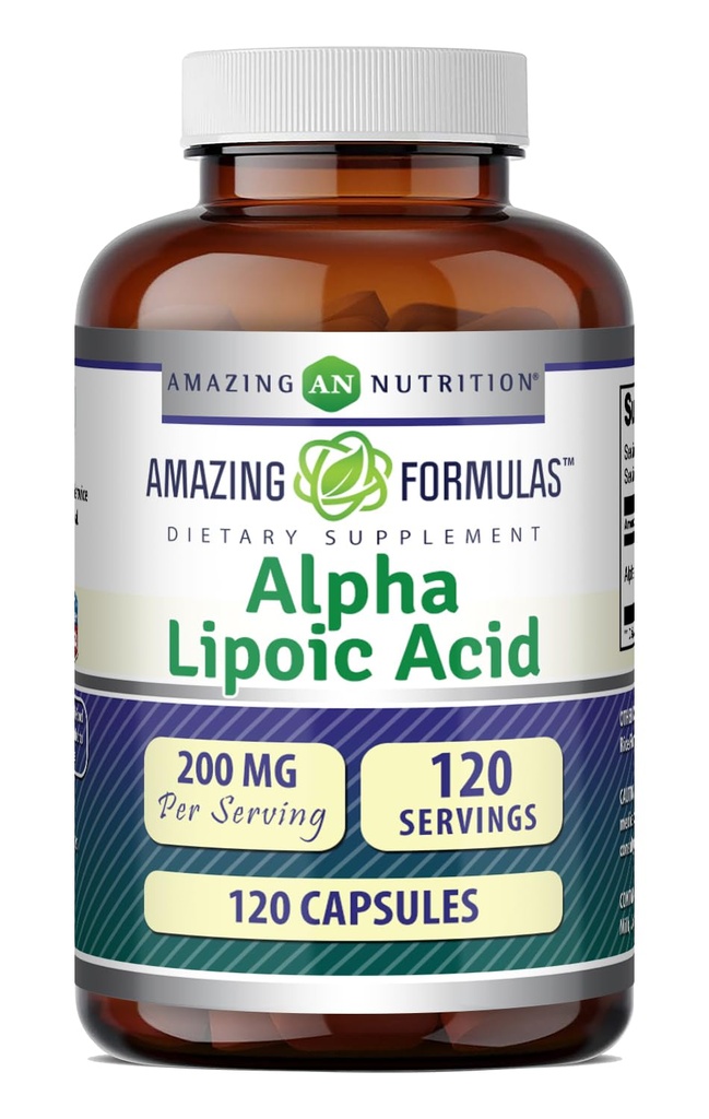 Amazing Formulas Alpha Lipoic Acid Note 124; 200 Mg Amino Acid Supplement Note 124; Kapsler Note 124; Non- GMO Note 124; Gluten- Free