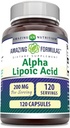 Amazing Formulas Alpha Lipoic Acid | 200 Mg Amino Acid Supplement | Capsules | Non-GMO | Gluten-Free | Made in USA (1 Pack | 120 Count)