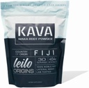 LEILO Kava Powder Mex124; Traditional Noble Waka fra Fiji Mex124; All Natural Root to Reduce Stress and Promote Relaxation (1lb Mex124; 30 Servere)