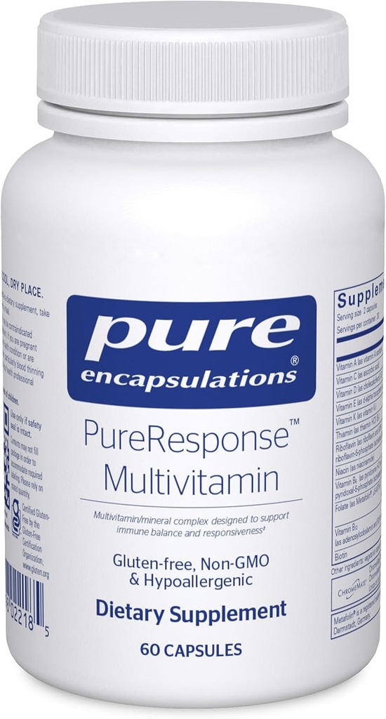 Pure indkapsninger PureResponse Multivitamin124; Support for immunbalance og Responsitivitet