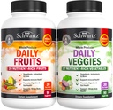 Daglige frugter og grøntsager supplement til voksne - Super frugter og grøntsager kapsler for forbedret energi Gut sundhed immunforsvar & Samlet wellness med 47 hele fødevarer frugter og grøntsager - 1 måned