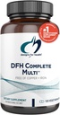 Design til sundhed DFH Complete Multi - Omfattende Multi Vitamin + Mineral supplement med folat, 1000 IE D-vitamin, immunsupportvitaminer - Multivitamin med ingen kobber, ingen jern (120 kapsler)