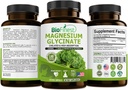 Biobrillerne Chelated Magnesium Glycinate 200mg Supplement - Sund hjerte tarmbevægelse Immunenergi Metabolisme Mood Sleep - Made in USA (120 kapsler)