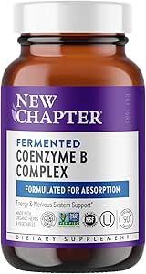 Nyt kapitel Vitamin B Complex - Gæret Coenzym B Complex Rich in Vitamin B12 + Vitamin B6 + Biotin + Lavet med økologiske ingredienser - 90 ct