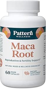 Mønster Wellness Maca Root til mænd og kvinder - 10.000mg - Natural Mood & Wellness Enhancer - Unique Optimum Blend for Fertilitet, Reproductive & Whole Body Health - 60 Veganske kapsler