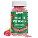 Multivitamin Gummies for voksne, Daglig Gummy Vitamin for kvinder & mænd, immunforsvar Multivitamin Supplement, Ault Multi VIT Vitamin med vitaminer A, C, D, E, B- 6, B- 12, Zink - 60 Gummies