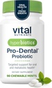 Hyperbiotics Vital Nutrients Pro Dental Probiotic | Clinically Studied BLIS K12 and M18 | Oral Probiotics for Bad Breath Treatment for Adults | Oral Health for Teeth and Gums | 90 Mint Tablets