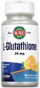 KAL L- Glutathion, Reduceret Glutathion supplement, Høj Absorption Antioxidant, Orange Flavor Instant Opløs ActivMelt, Vegetar, Lab Verified, 90 Servere, 90 Micro Tablets