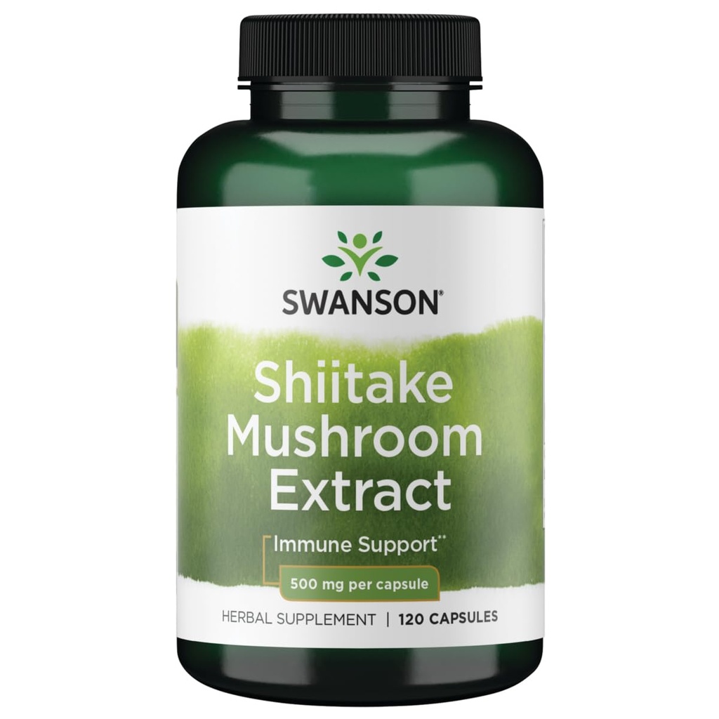 Swanson Shiitake Mushroom Extract (4: 1) 500 Milligram 120 Kapsler